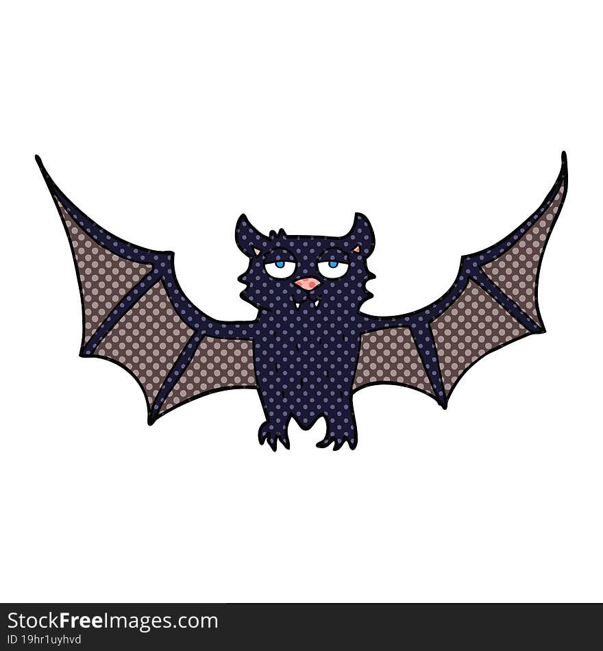 freehand drawn cartoon halloween bat