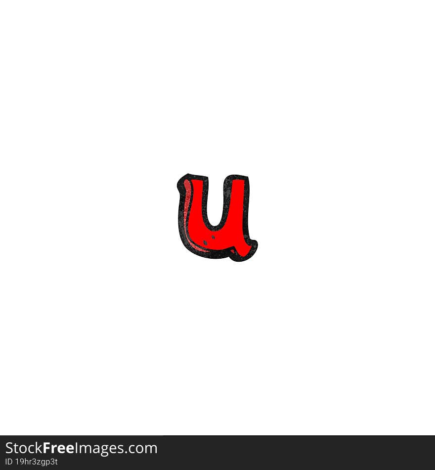 cartoon letter u