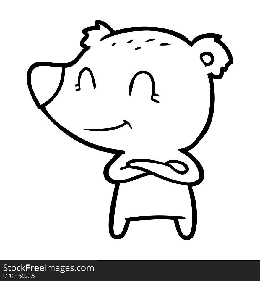 smiling bear cartoon. smiling bear cartoon