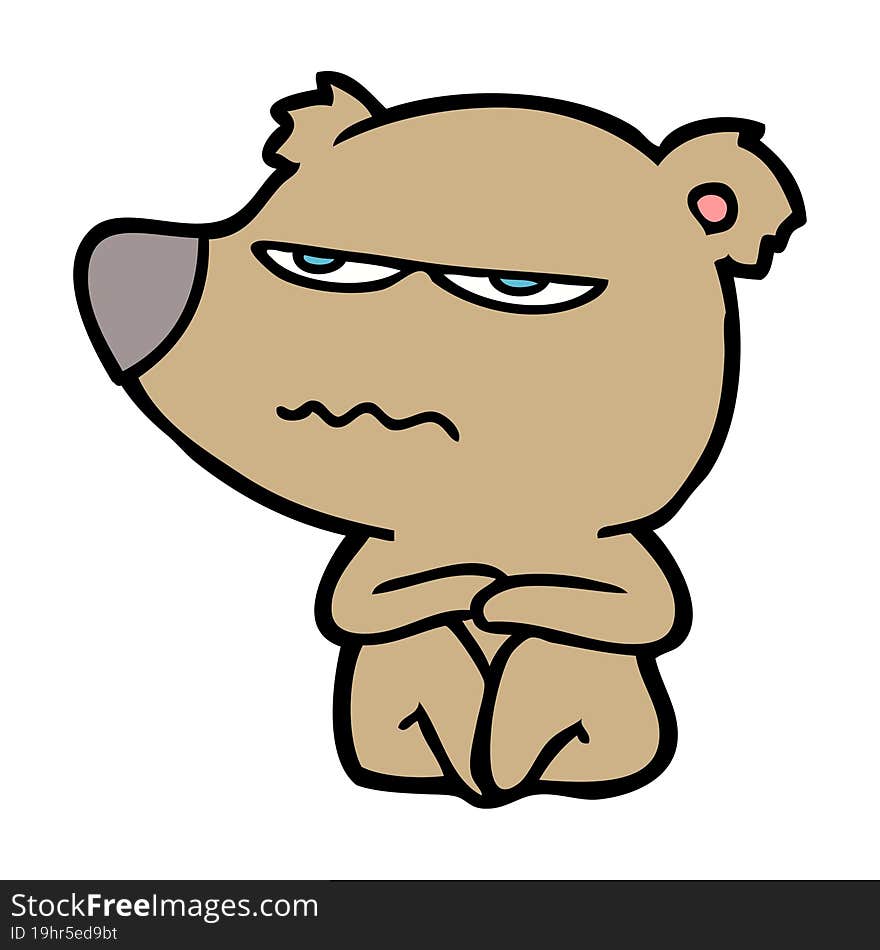 angry bear cartoon. angry bear cartoon