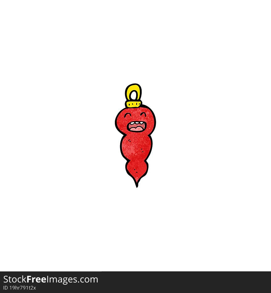 christmas bauble cartoon character