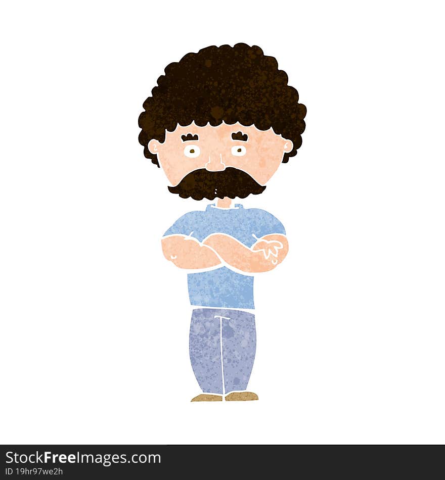 cartoon dad with folded arms