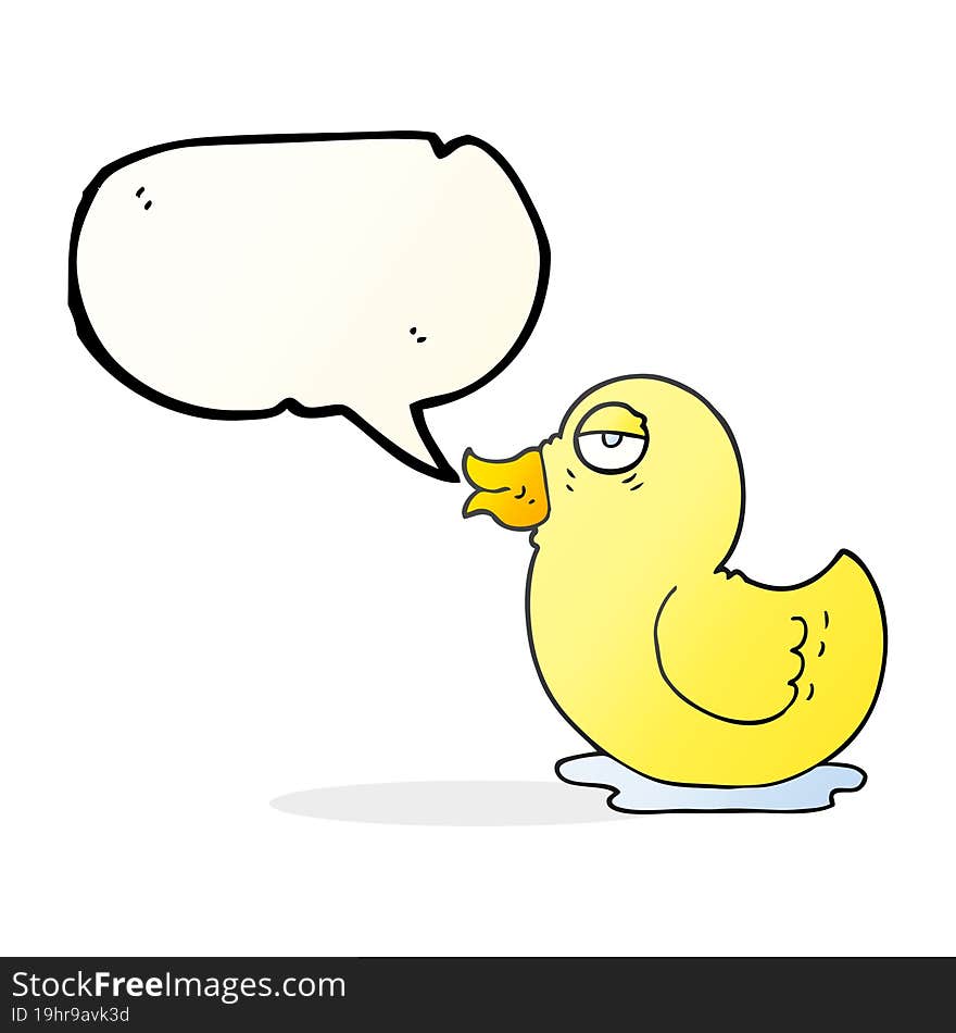 speech bubble cartoon rubber duck