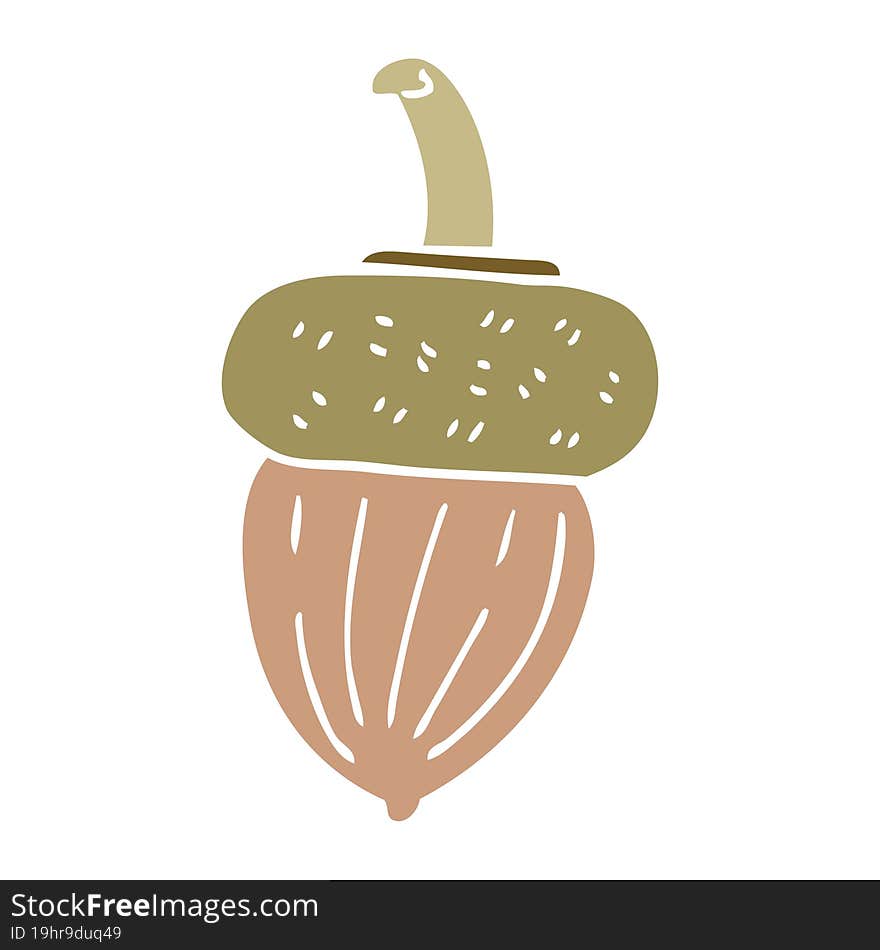 cartoon doodle acorn