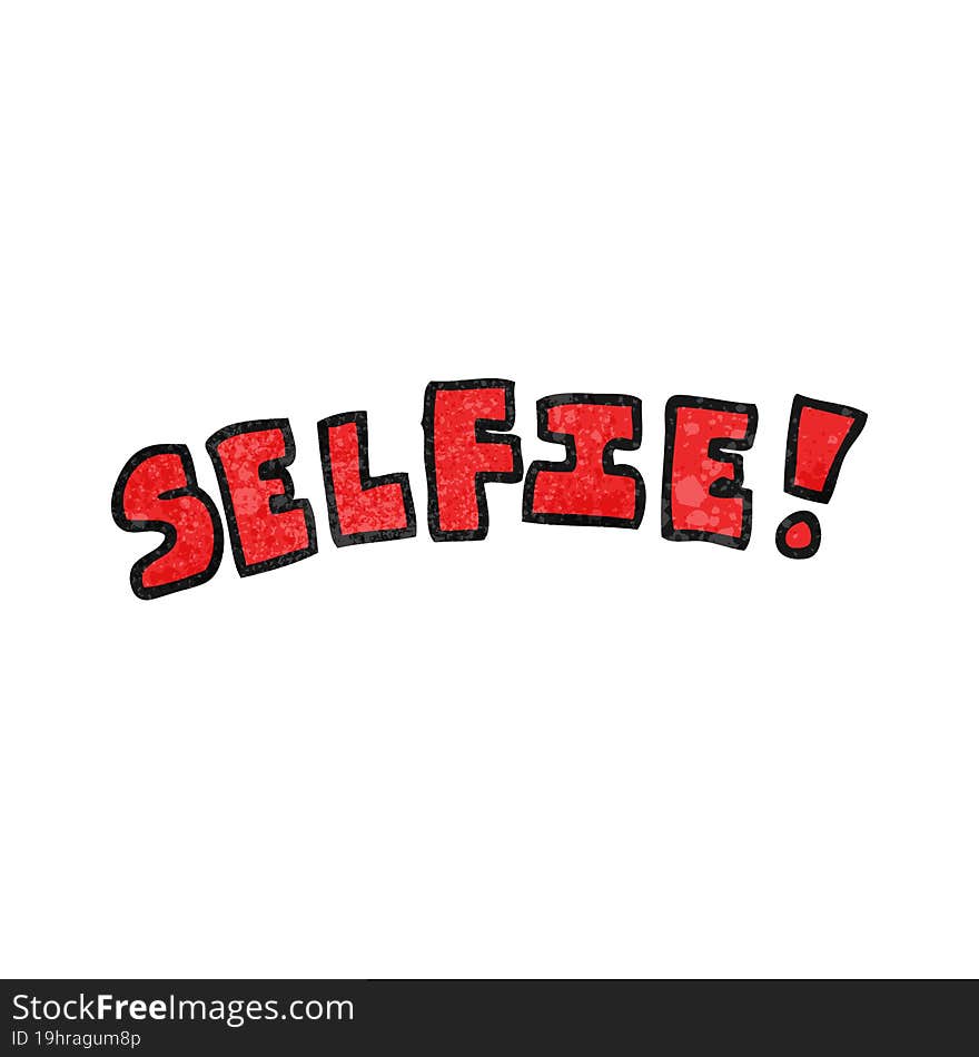 Textured Cartoon Selfie Symbol