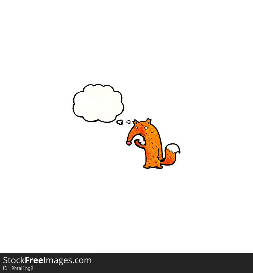 confused cartoon fox