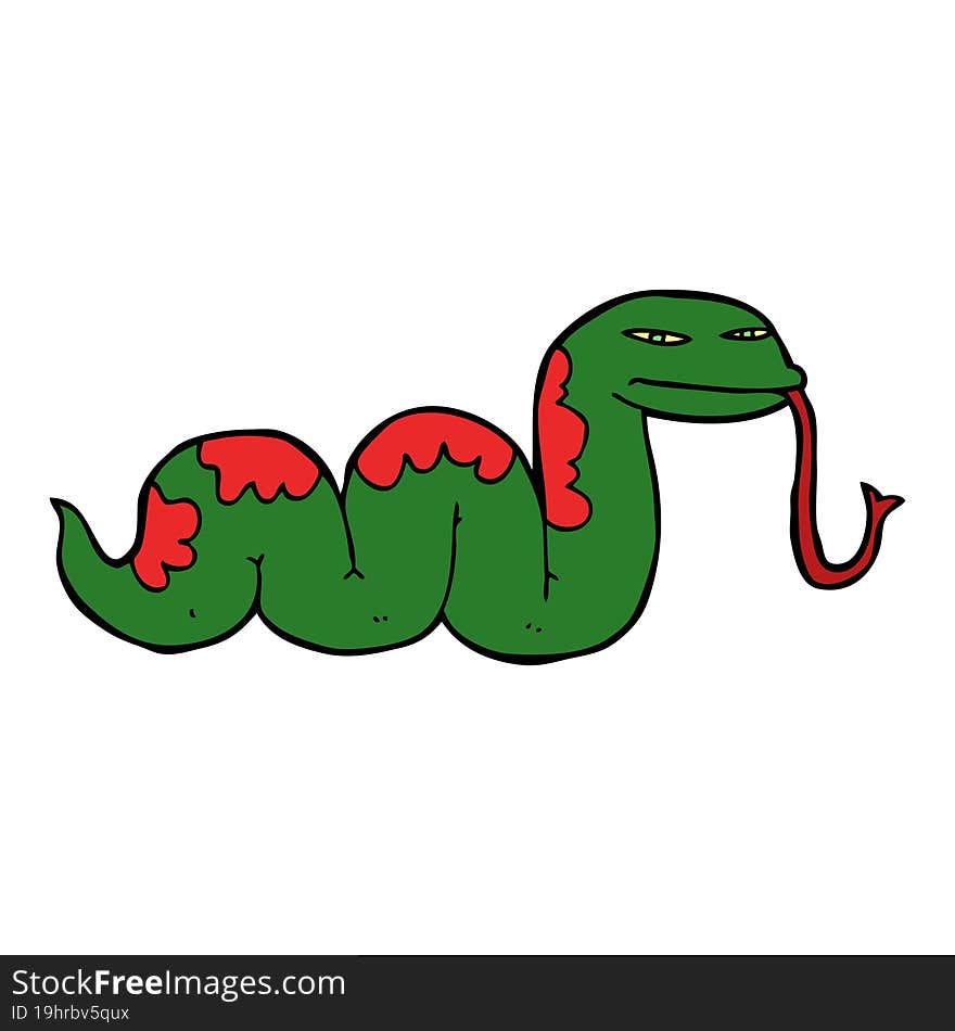 cartoon slithering snake