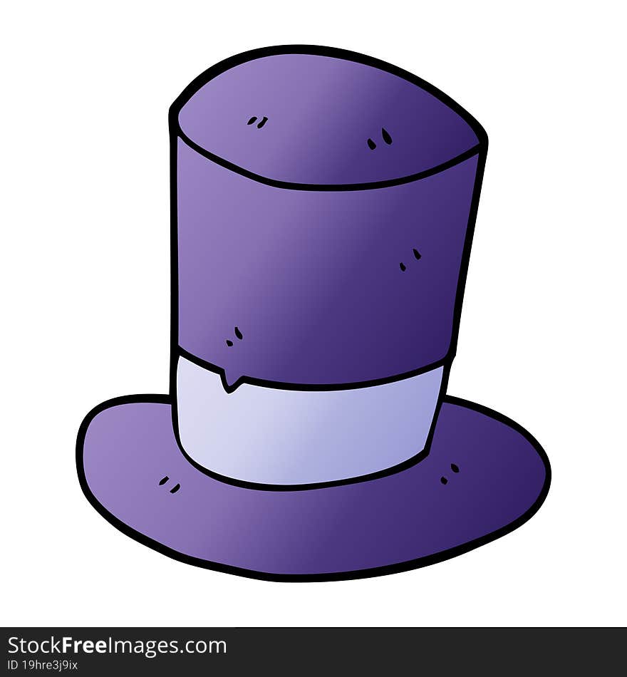 cartoon doodle top hat