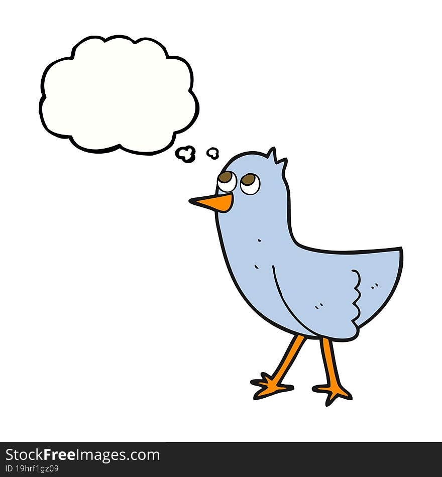 Thought Bubble Cartoon Bird