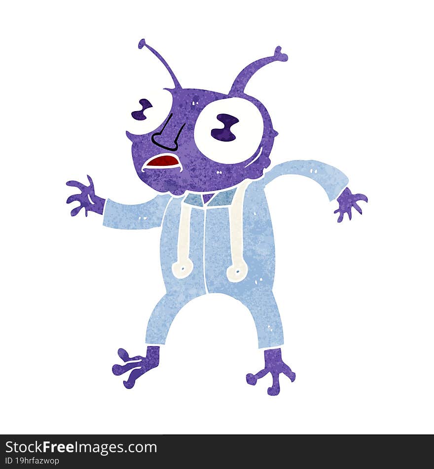 cartoon alien spaceman