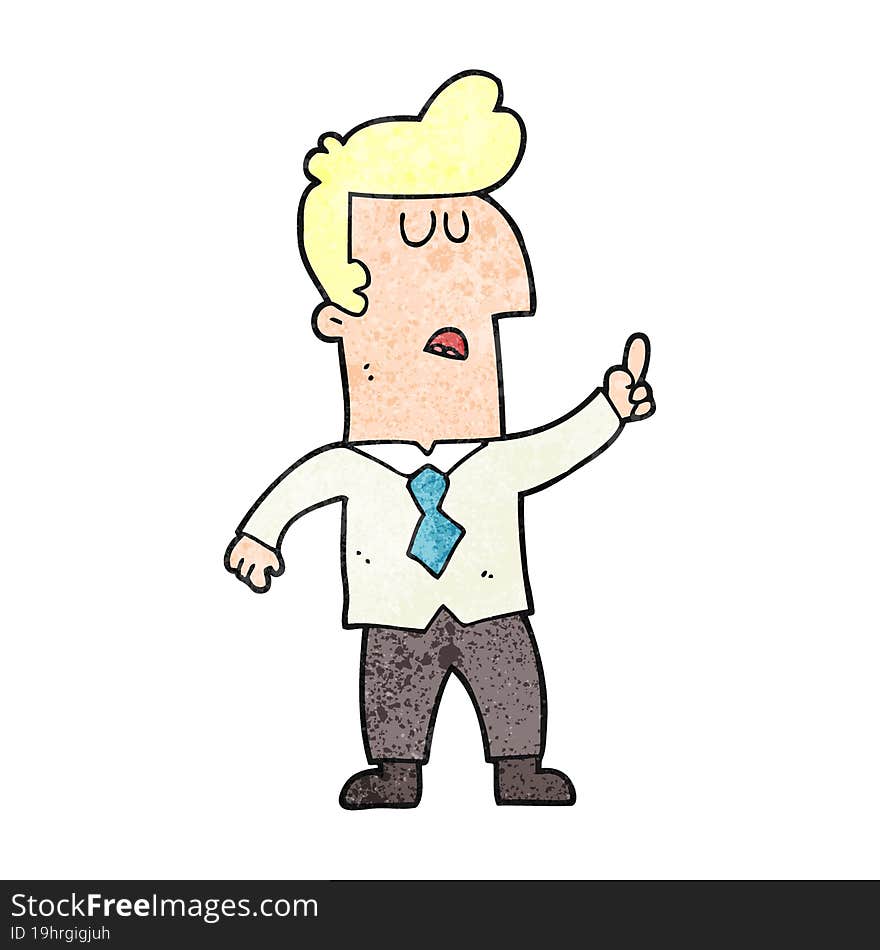 Textured Cartoon Businessman