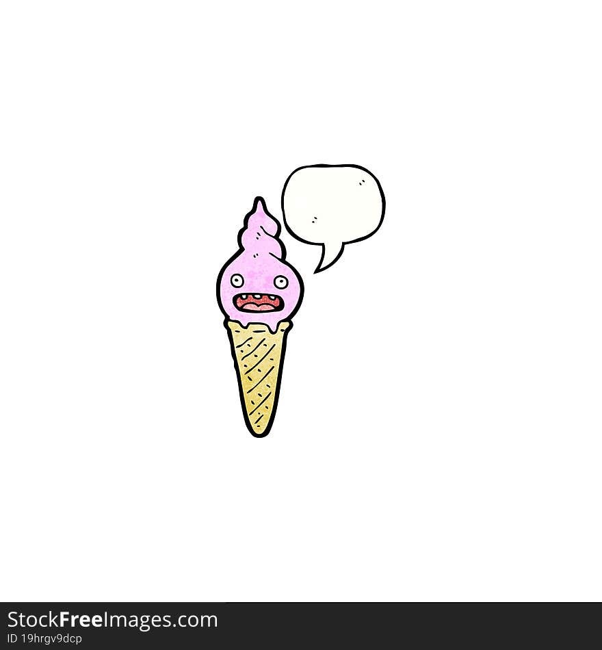 ice cream cone cartoon character