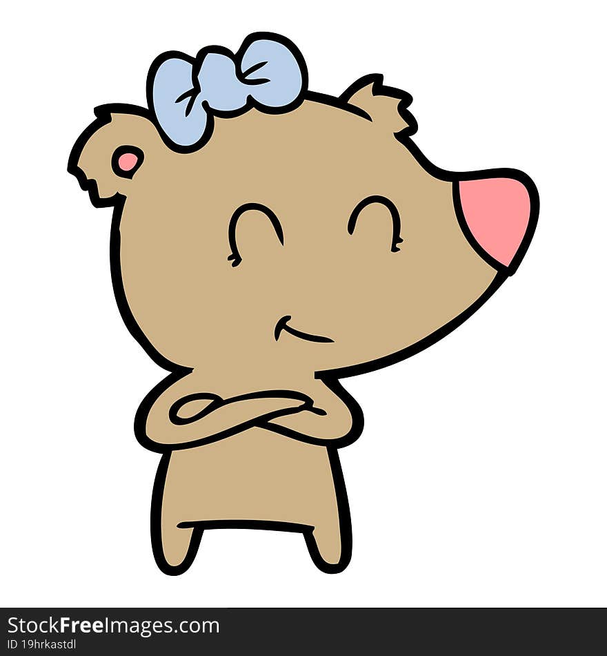 female bear cartoon. female bear cartoon