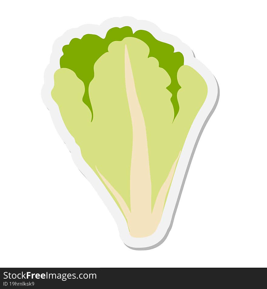 Lettuce leaves sticker