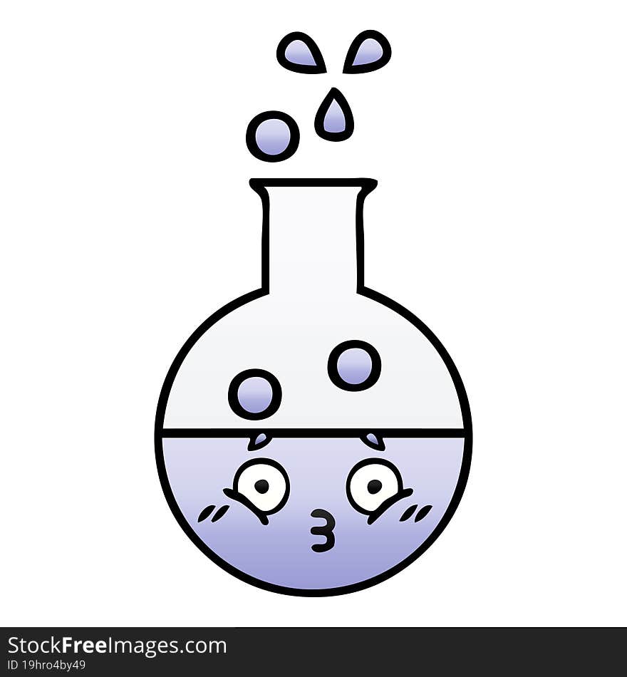 gradient shaded cartoon test tube