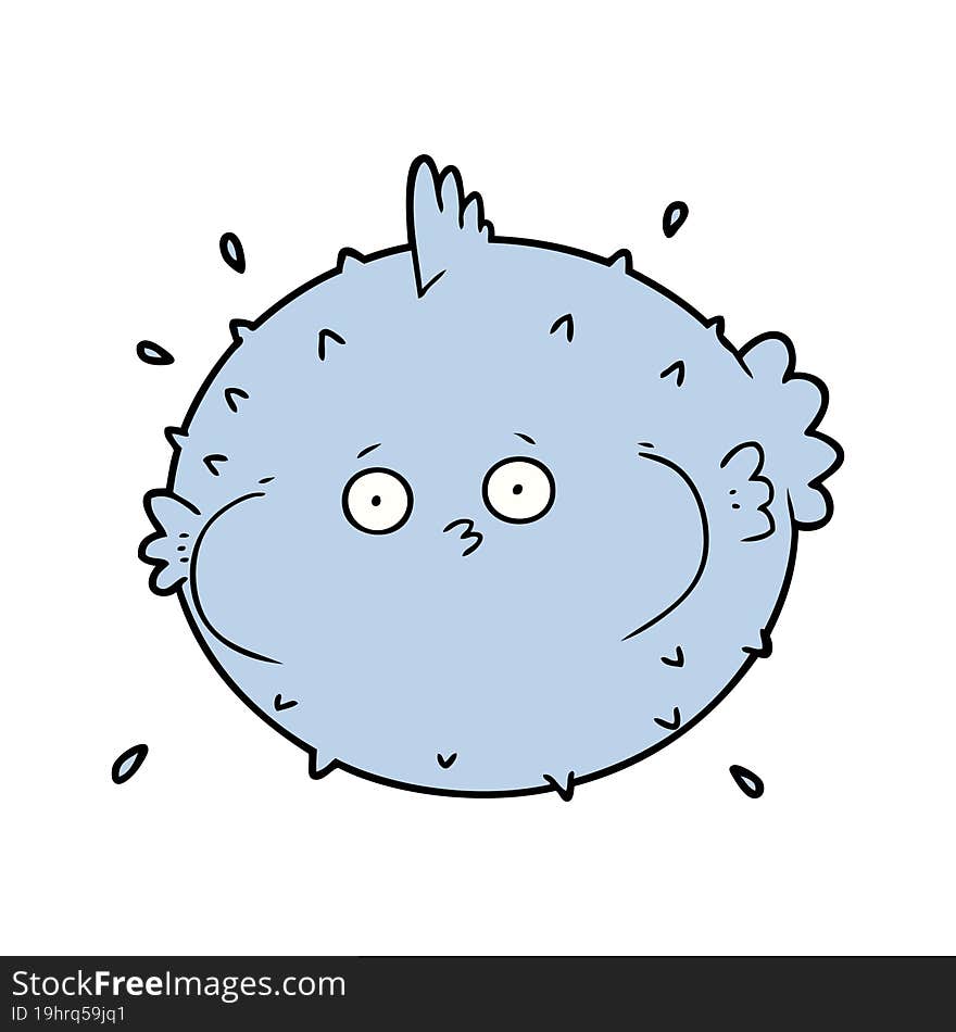 cartoon puffer fish. cartoon puffer fish