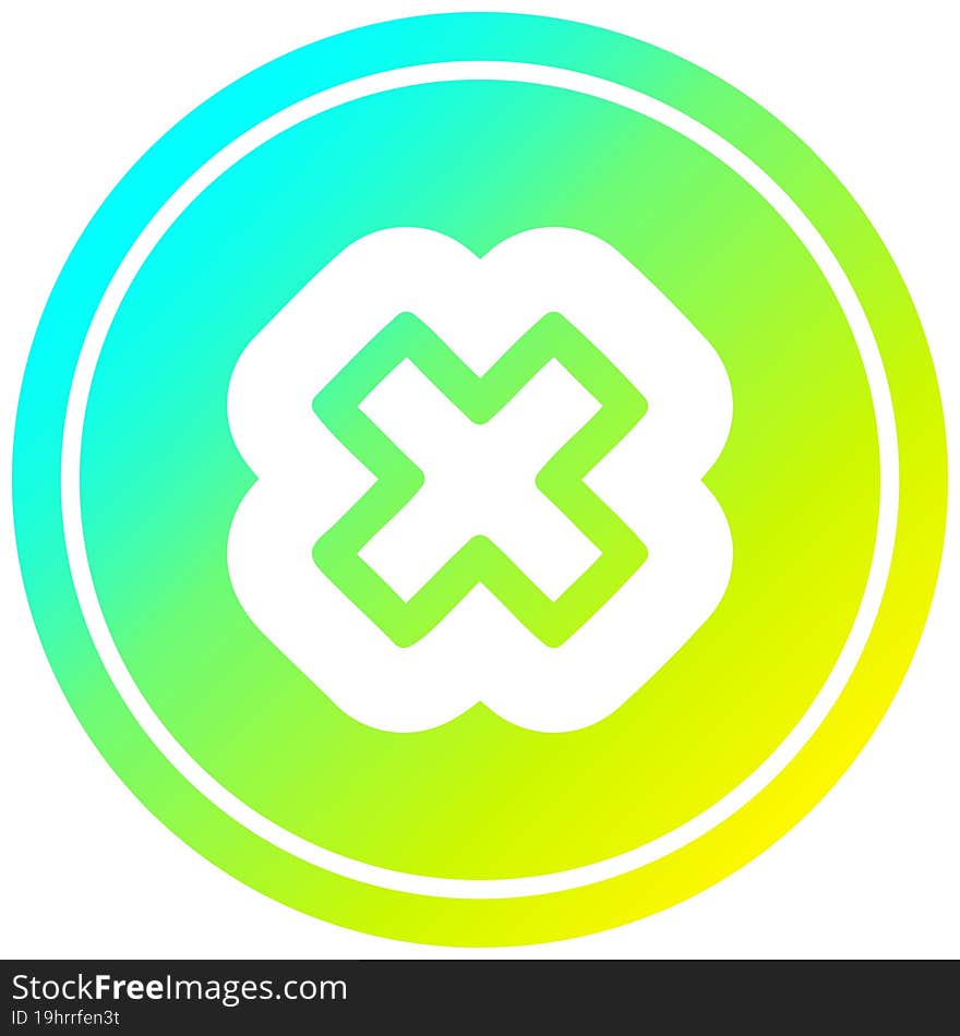 multiplication sign circular icon with cool gradient finish. multiplication sign circular icon with cool gradient finish