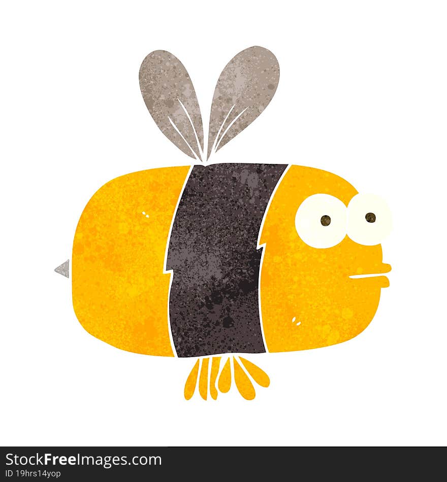 retro cartoon bee