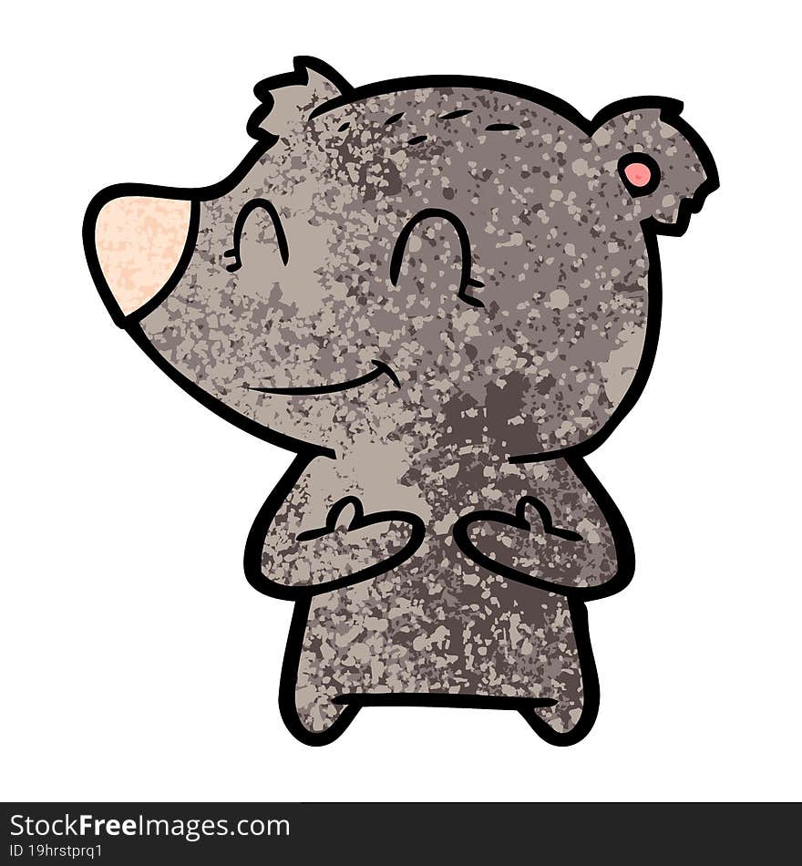 friendly bear cartoon. friendly bear cartoon