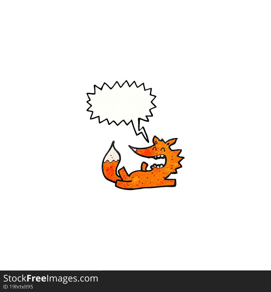 Cartoon Fox Laughing