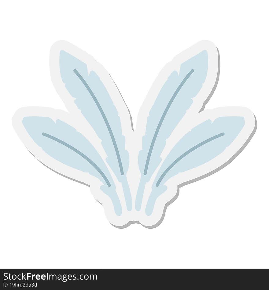 a set of feathers sticker