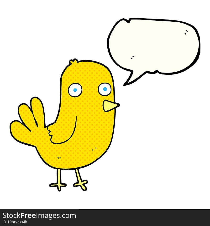 Comic Book Speech Bubble Cartoon Bird