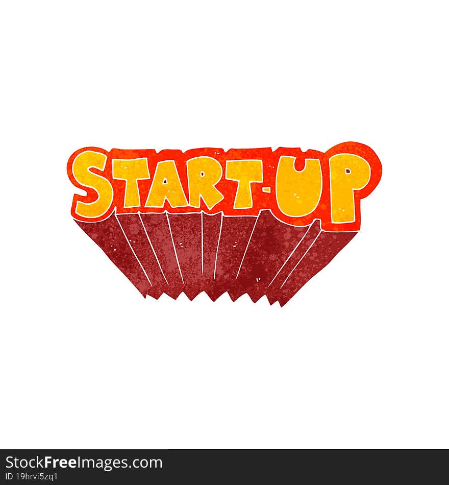 Retro Cartoon Startup Symbol