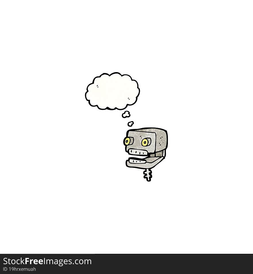 cartoon robot head