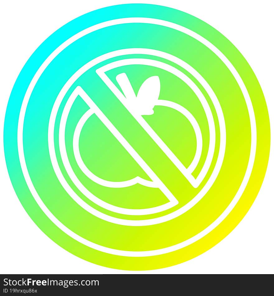 no healthy food circular in cold gradient spectrum