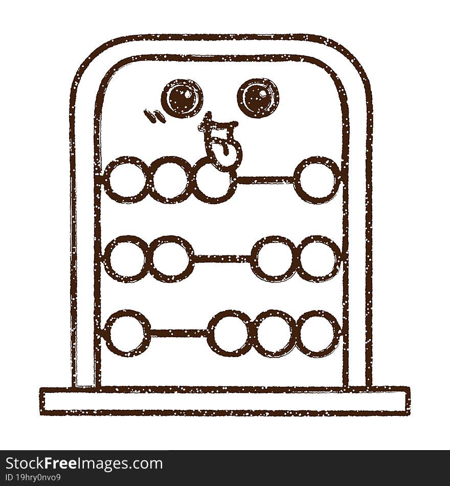 Abacus Charcoal Drawing