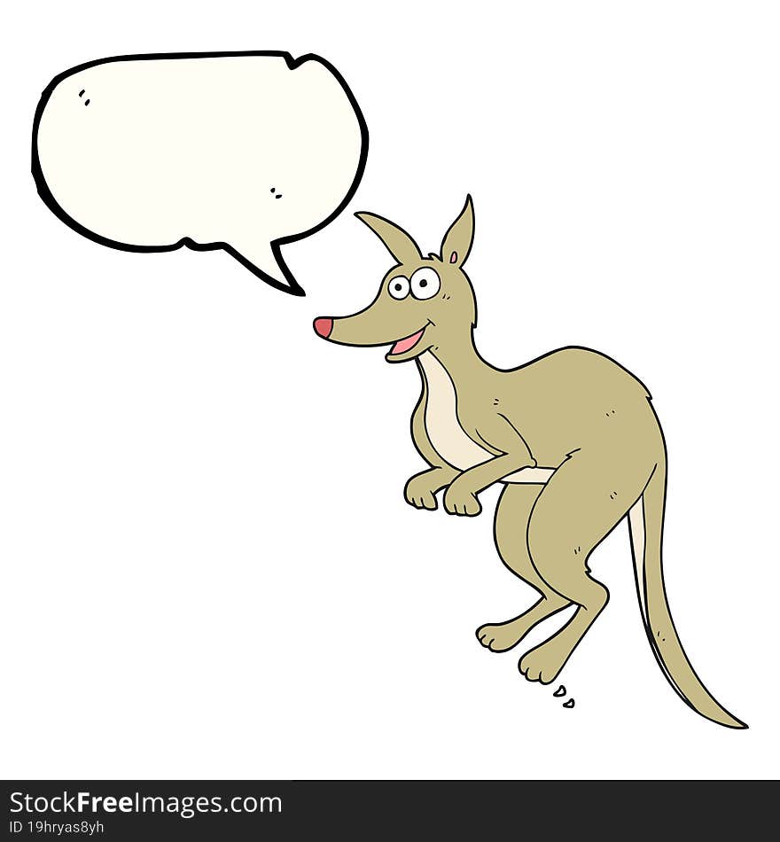 speech bubble cartoon kangaroo