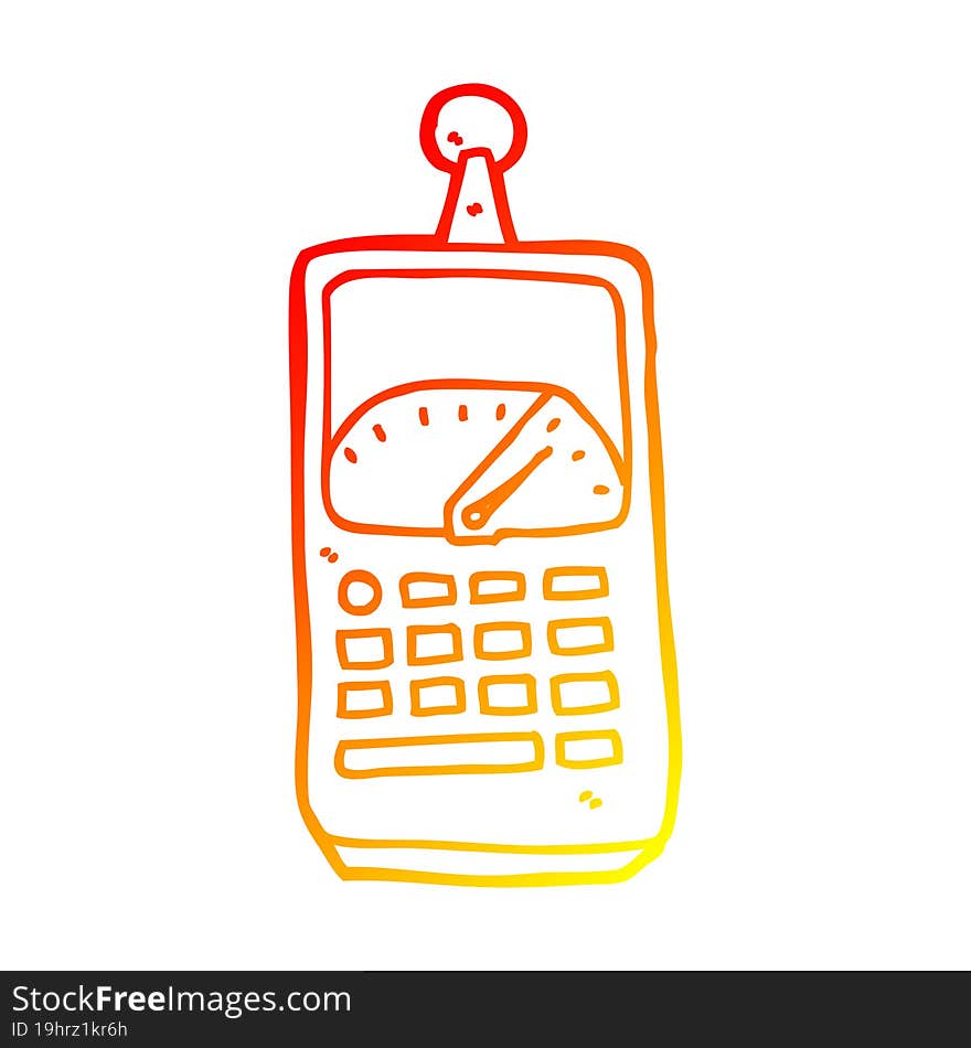 Warm Gradient Line Drawing Cartoon Science Equipment