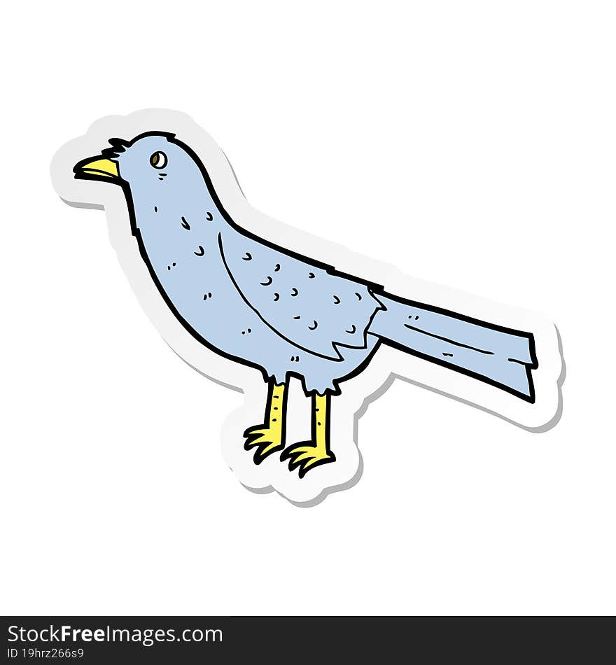 sticker of a cartoon crow