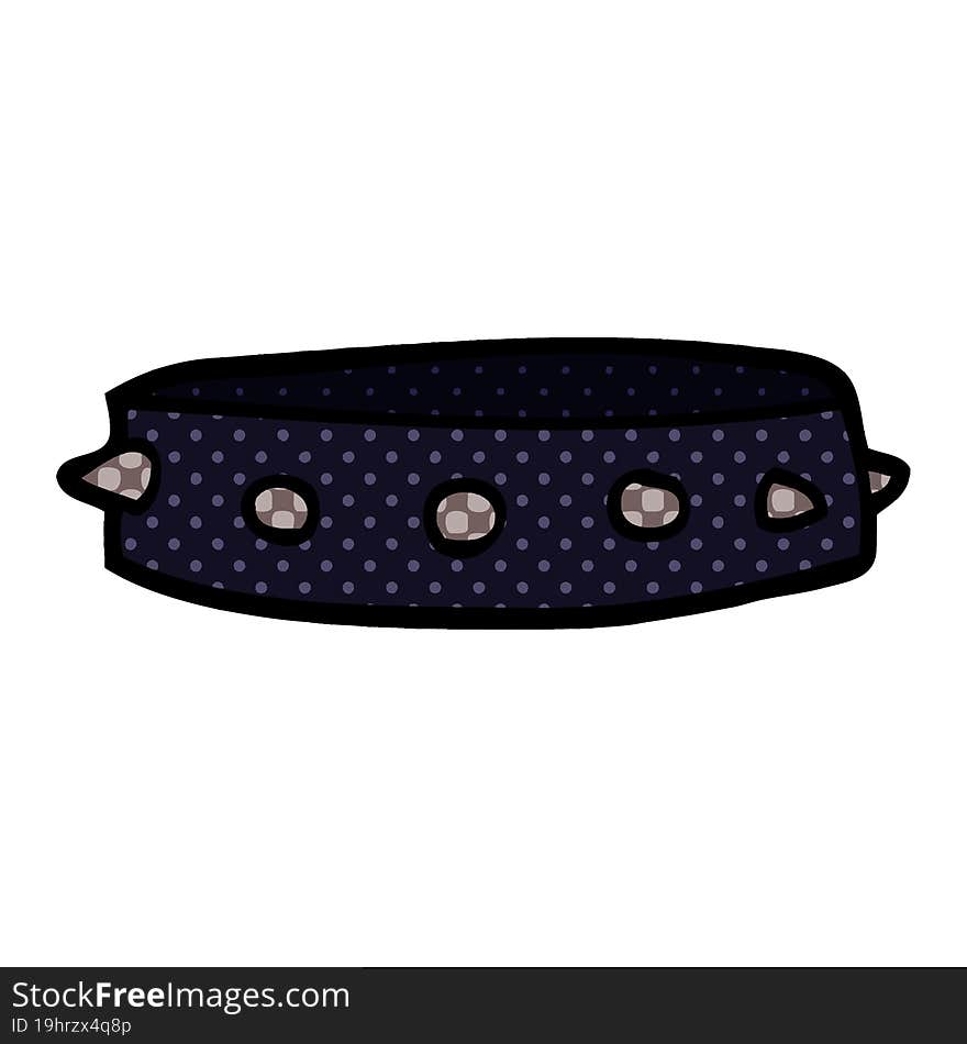 cartoon doodle spiked dog collar