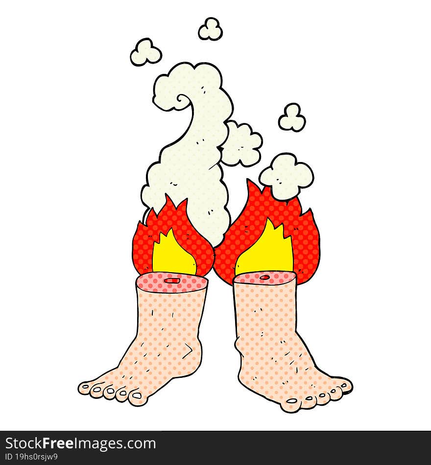 freehand drawn cartoon of spontaneous human combustion