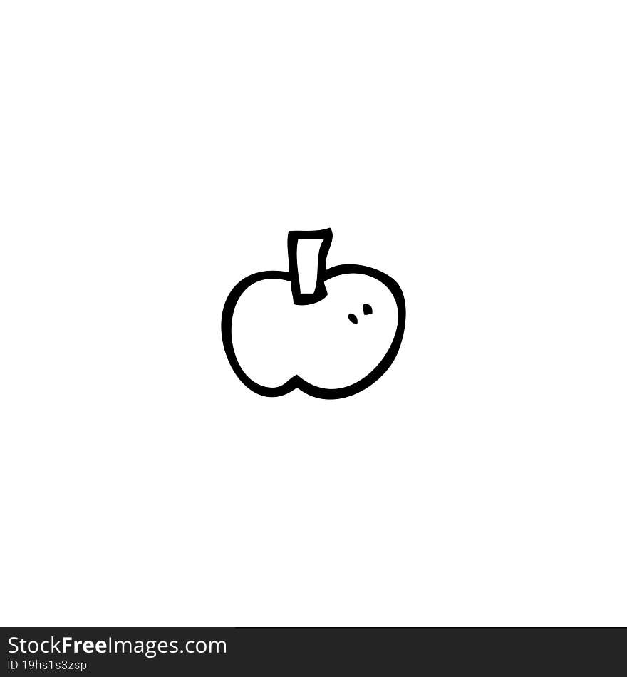 cartoon apple symbol