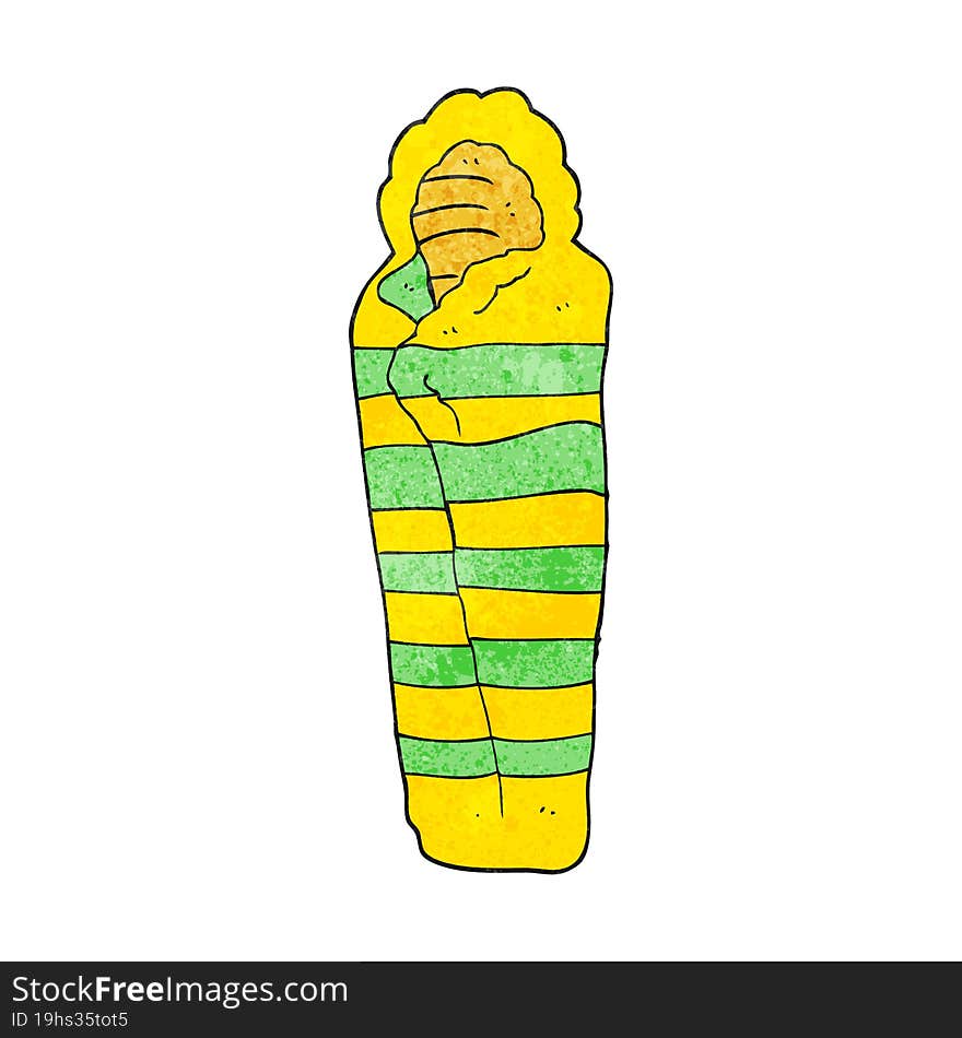 textured cartoon sleeping bag