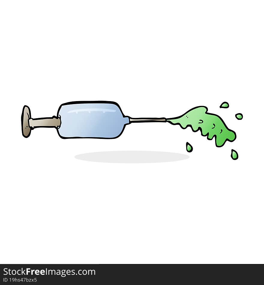 cartoon squirting medical needle