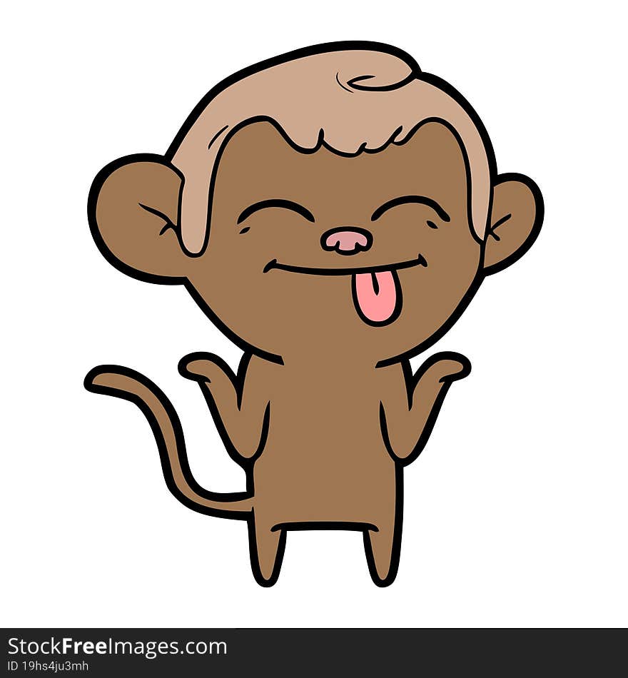 funny cartoon monkey. funny cartoon monkey