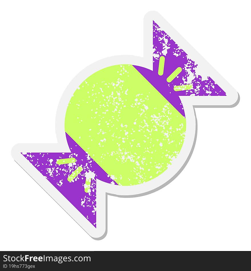 Halloween Candy Grunge Sticker