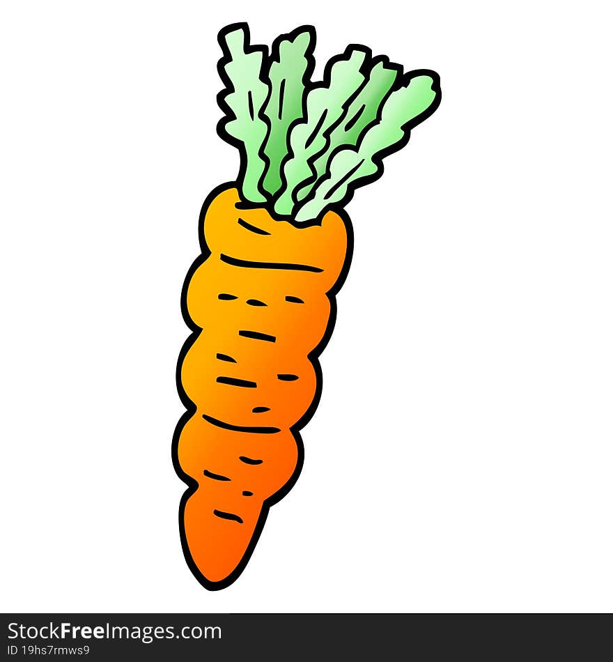 vector gradient illustration cartoon carrot