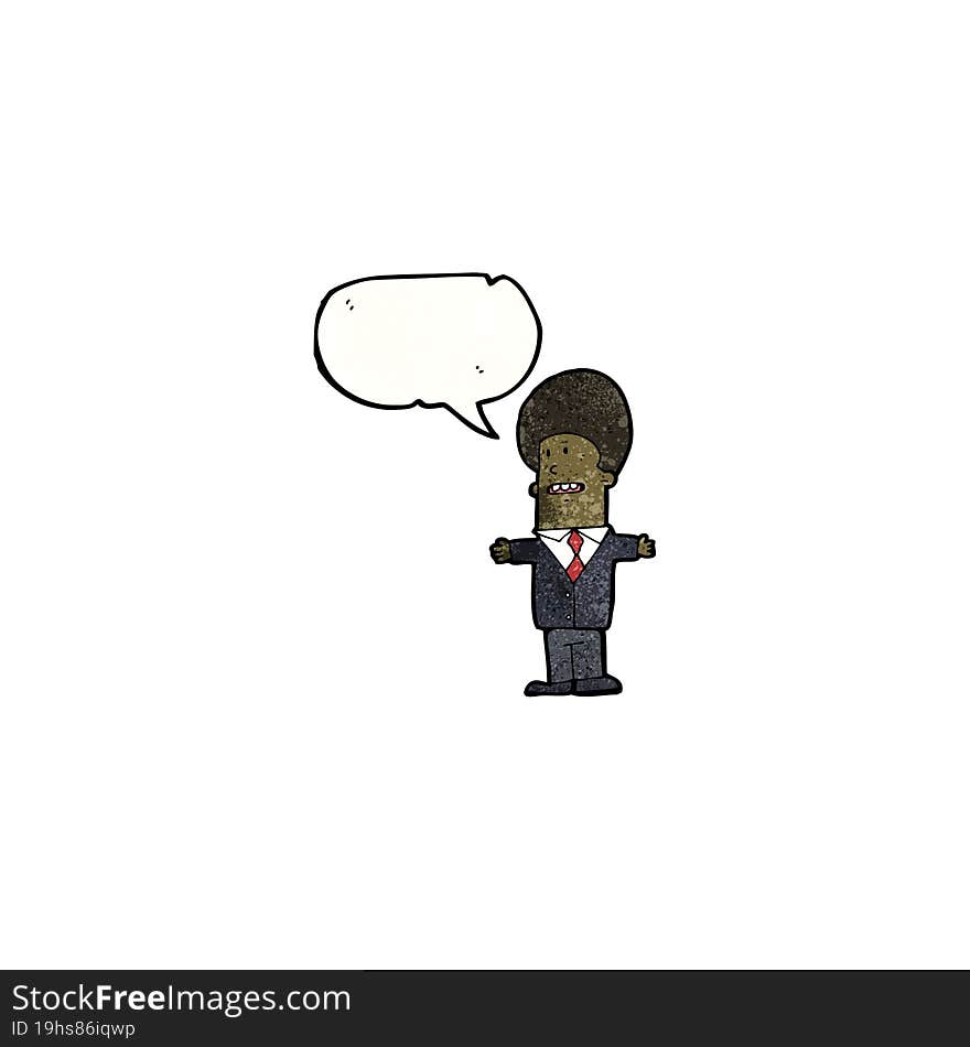 cartoon businessman talking