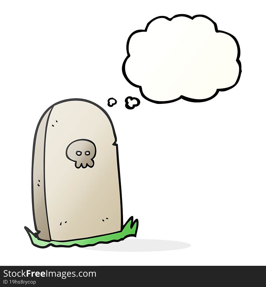 thought bubble cartoon grave