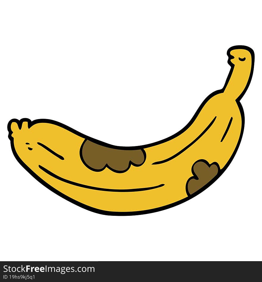 Cartoon Doodle Turning Banana