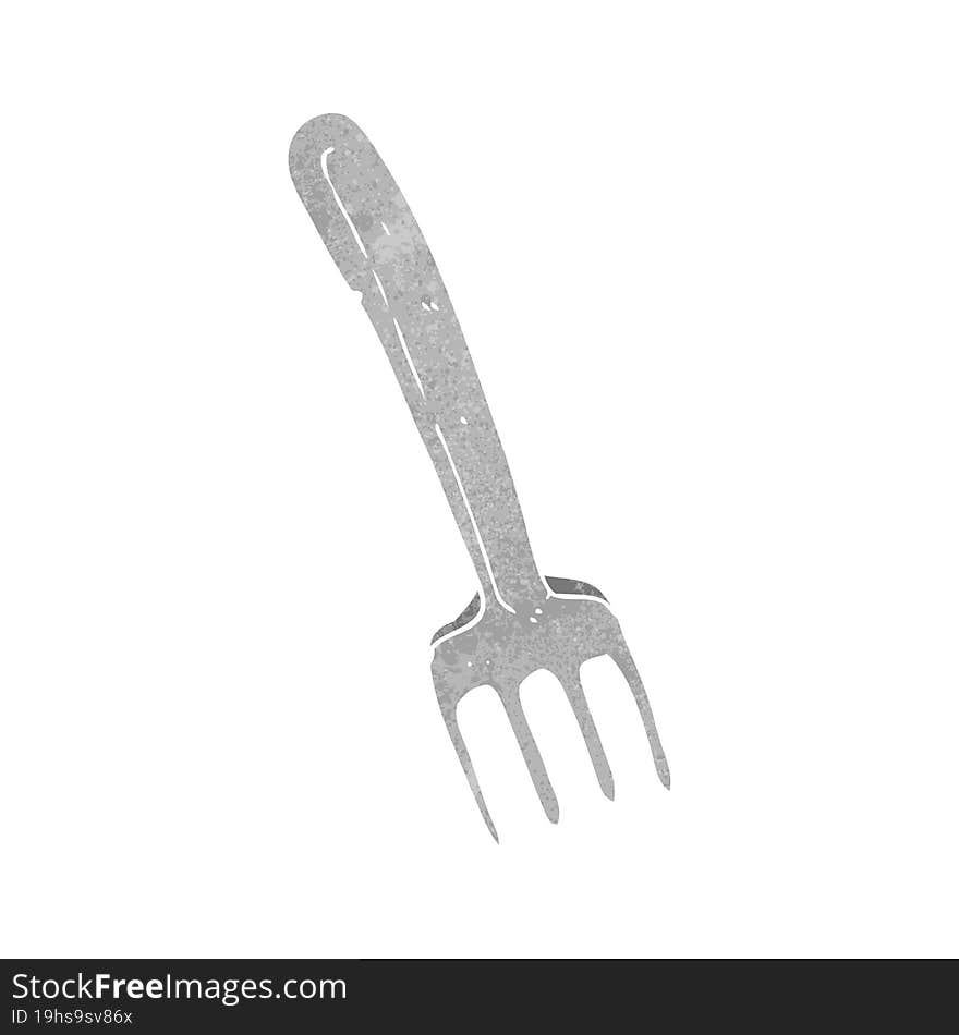 retro cartoon fork