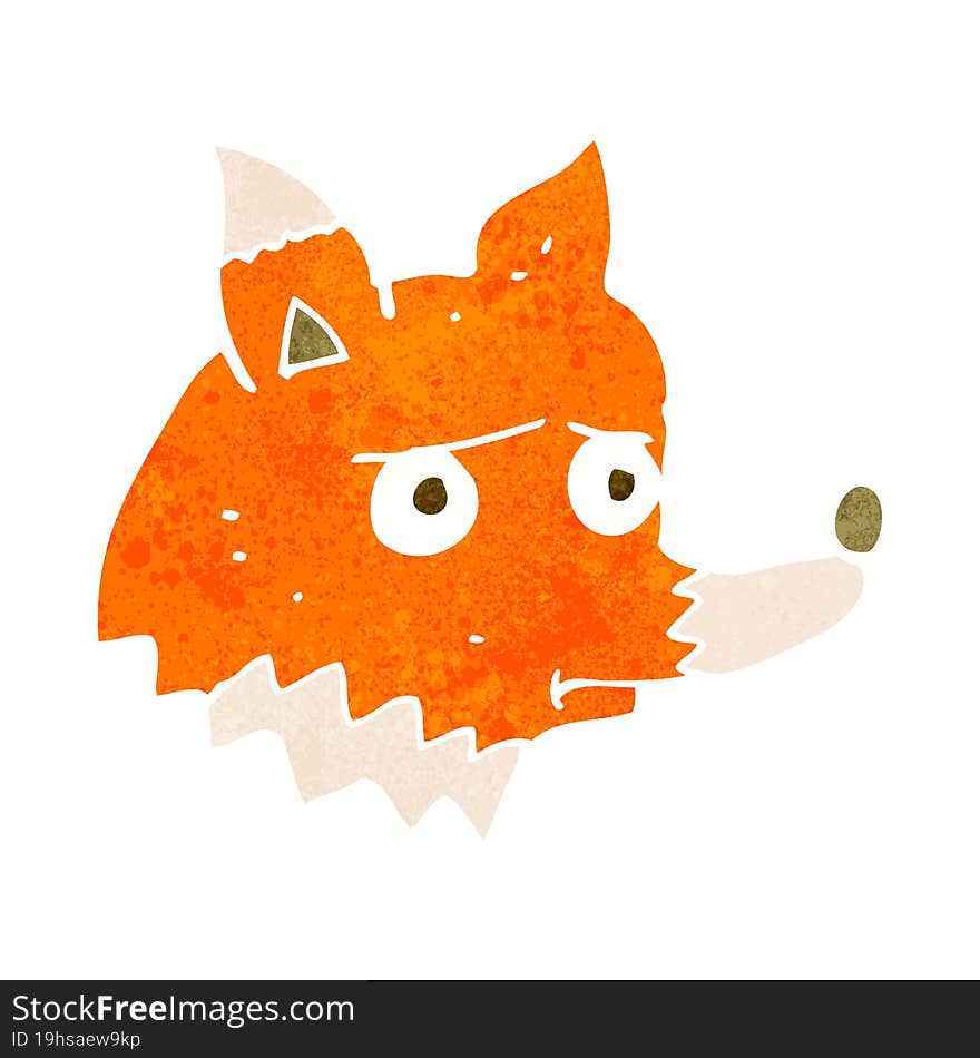 cartoon unhappy fox