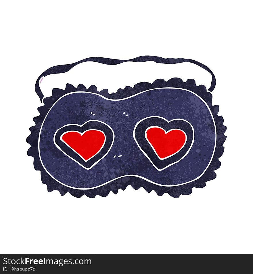 cartoon sleeping mask with love hearts