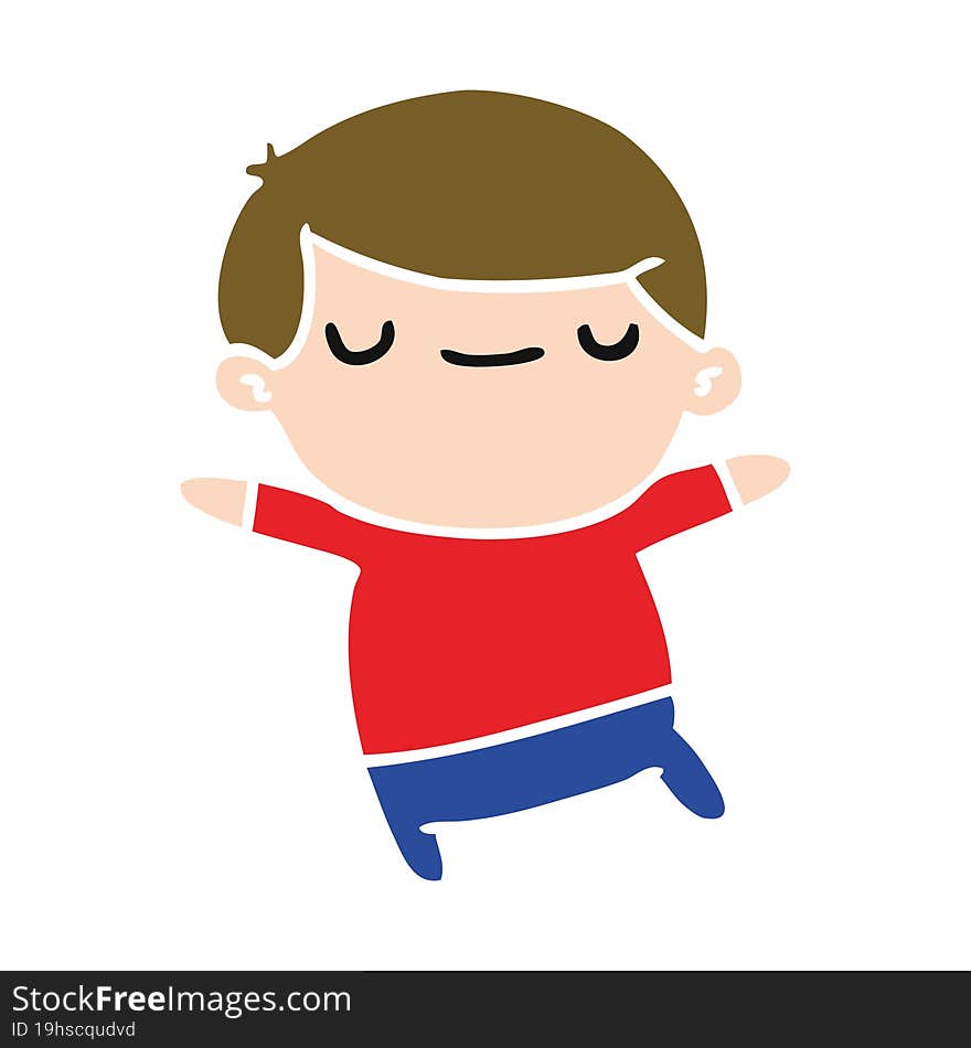 cartoon illustration of a kawaii cute boy. cartoon illustration of a kawaii cute boy