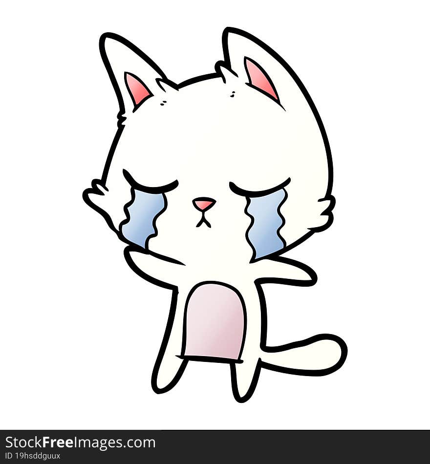 crying cartoon cat. crying cartoon cat