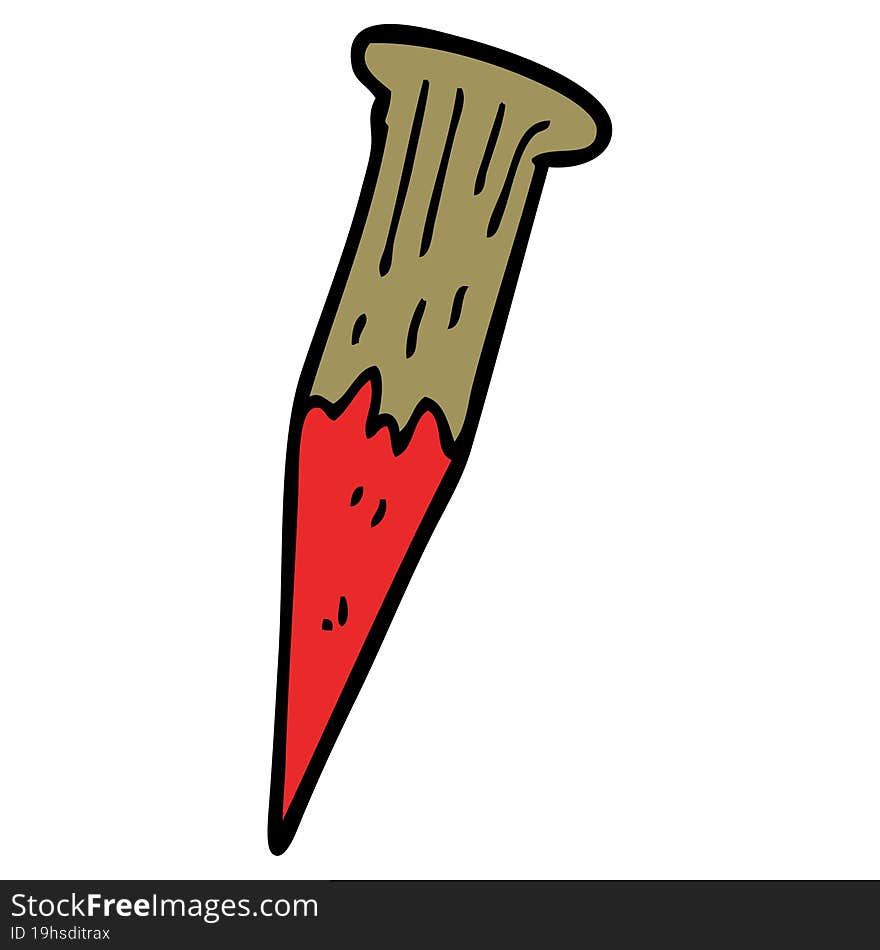 Cartoon Doodle Bloody Vampire Stake